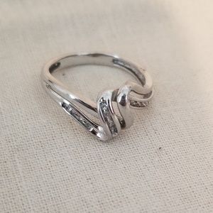 Sterling with diamond accents